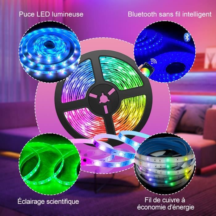 Ruban LED,Éclairage Spécial,30M 5050 RGB Bande LED,avec Télécommande,Led  Chambre Décoration de Fête,Anniversaire,Noël - Cdiscount Maison