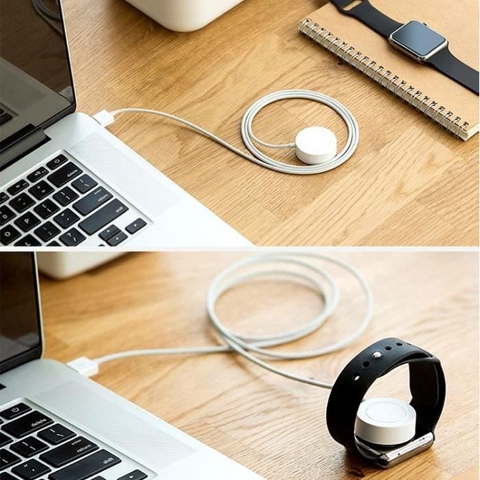 Chargeur sans fil portable pour Iwatch 7 6 Se 5 4 Station de charge  magnétique Câble de chargeur USB pour Apple Watch Series 4 3 2 1
