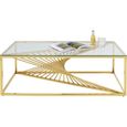 Table basse Laser 120x60cm dorée Kare Design-3
