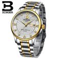 BINGER® Montre Homme marque de Luxe Sport Chronographe étanche Double Calendrier dateur Superbe étanche Acier Bracelet-3