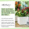 Pot de fleur LECHUZA Cube Premium 50 - kit complet, anthracite métallisé-3