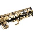 Shipenophy saxophone mi bémol Kit de Saxophone Alto E, Tube de pliage plat en laiton et électrophorèse à musique saxophone Noir-3