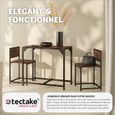 TECTAKE Ensemble MILTON Table + 2 Chaises Style Vintage-3