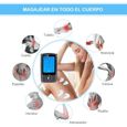 Électrostimulateur Tens Anti-Douleur et Électrostimulation Musculaire EMS - 2 Canaux 24 programmes de Massage + 12 électrodes -Noir-3