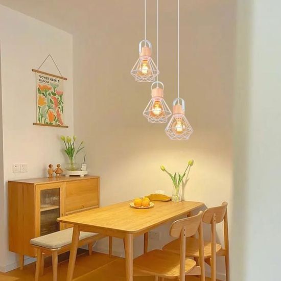 IDEGU Lot De 3 Suspension Luminaire Industrielle ,Lustre Plafonnier