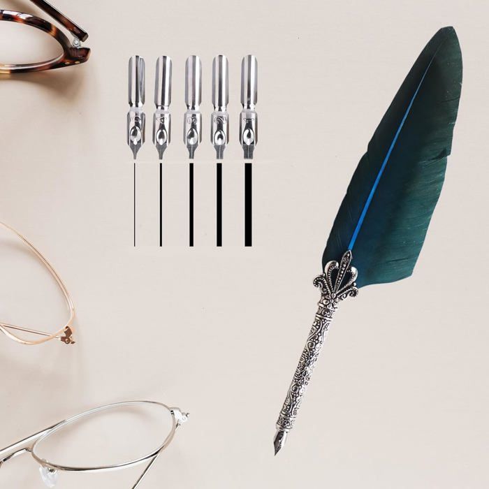 Fdit Stylos de calligraphie Trempette Calligraphie Stylo Ensemble Rétro