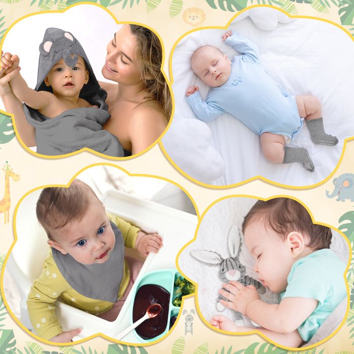 Coffret Naissance 9 En 1 Pour Fille - Panier Cadeau Avec Couverture, T-Shirt, Peluche, Écharpe Et Accessoires