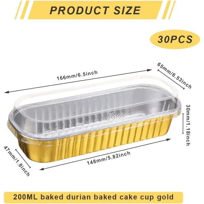 Lot De 30 Barquettes Aluminium 1200ml - 21x21x4.5cm - Four, Barbecue, Airfryer - Résiste 250°C