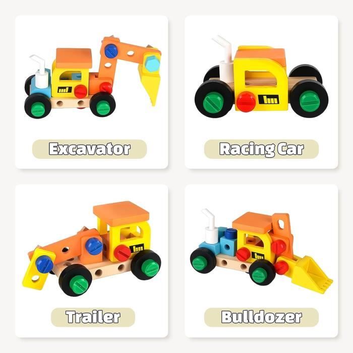 Jouet Enfant 3 Ans Outils Enfant Jouet en Bois Boite a Outils Enfant Jeux Educatif Enfant 3 4 5 Ans Garcon Fille Cadeau Bricolage Cdiscount Jeux Jouets