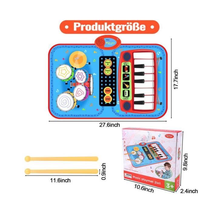 Tapis de jeu de piano Bluetooth pour bébé