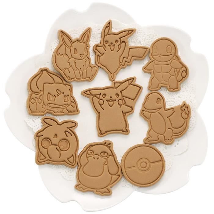 Moule à gateaux,Pokemon biscuits moule Pikachu dessin animé Anime chiffres  jouets accessoires de cuisson noël bricolage - Type 2 - Cdiscount Maison