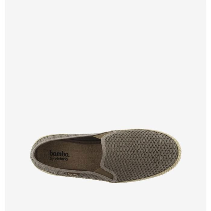 Victoria Bamba Espadrilles André Toile Lavée Homme - Élastiques Latéraux Et Tresse Jute
