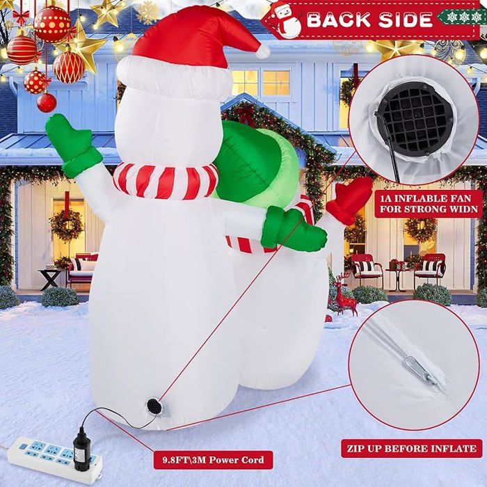 Boule de Noël gonflable - Décoration de Noël - 60 cm - PVC résistant