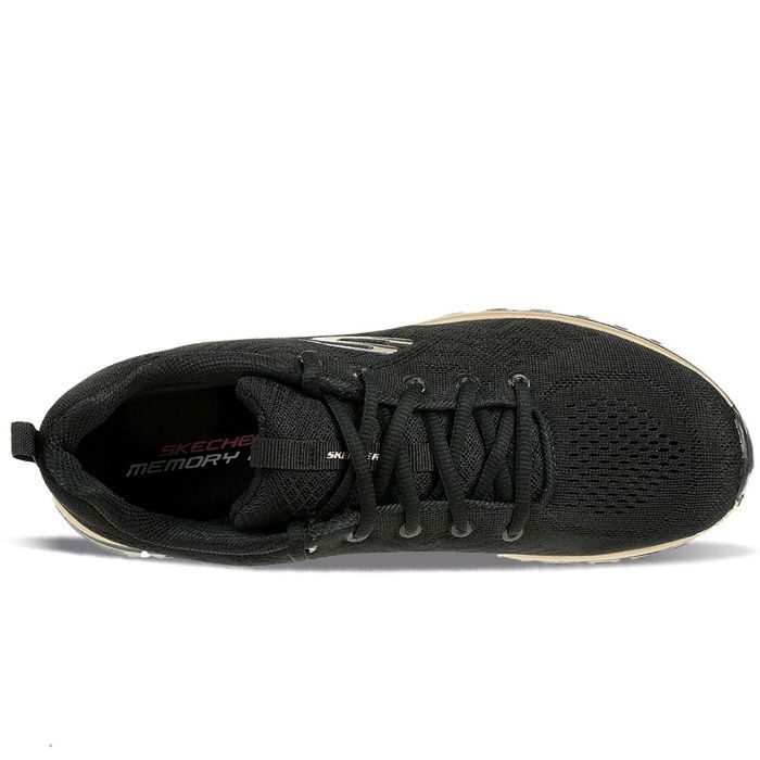 Skechers Memory Foam 12615 Baskets SKECHERS 12615-BKRG Femme Noir