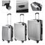 XXL coque rigide Valise voyage trolley valise de voyage 4 Rouleaux 100 L Comme neuf Rose