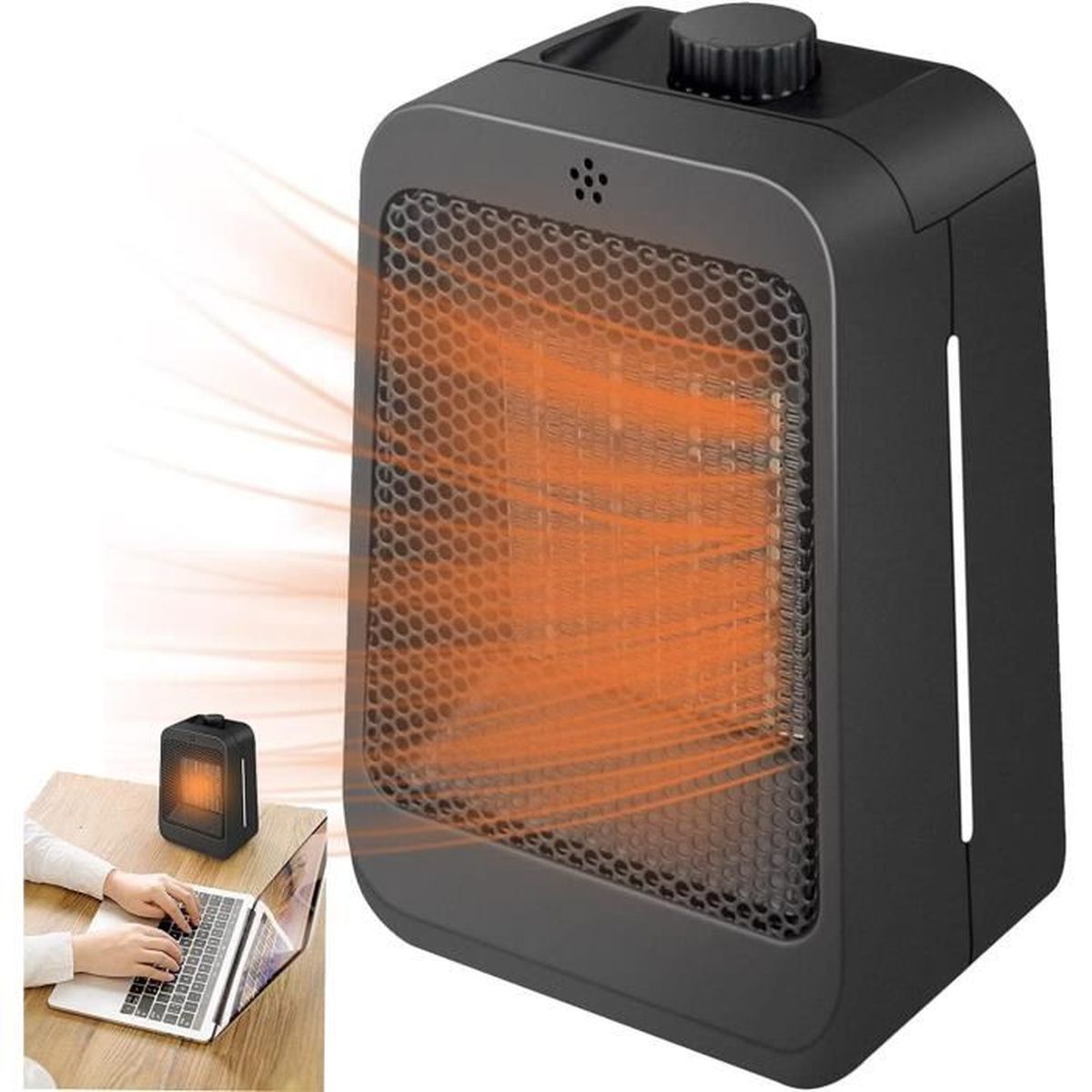 Mini Radiateur électrique De Bureau, Portable, Chauffage Rapide, Léger, 500W, PTC, Céramique, Intérieur, Bureau, Ménage, Anse