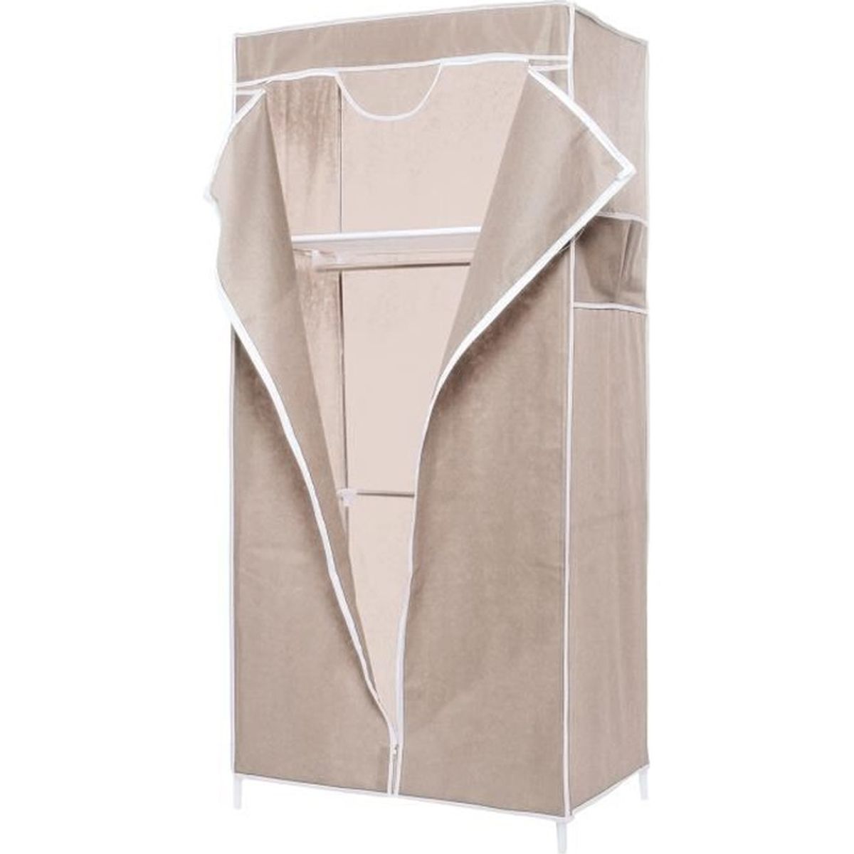 Armoire penderie souple 1.5M Armoire de rangement Etagère à Vêtements