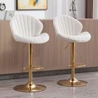 WAHSON OFFICE CHAIRS Wahson Tabouret Bar Lot de 2 Tabouret Bar Réglable, Chaise Bar Haute avec Pieds en Métal pour Cuisine et Comptoir, Velous, Beige