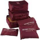 JARITTO Organisateur de Voyage Valise Bagages Lot de 6 Ensemble Emballent des Cubes Sac de Rangement pour Vêtement Rouge