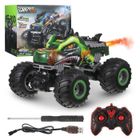 KEXIMIXUE Voiture Telecommandé Dinosaure Tout Terrain Enfant,Dinosaure jouet Rechargeable pour garcon 4 5 6 7 8+ ans,Stunt Drift Voiture