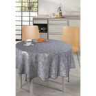 NOVOTEX - Toile cirée Rectangulaire 140 CM Motif Plante Grise - taille:140 x 240 CM