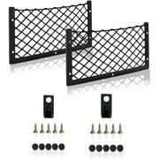 Lot De 2 Filets De Rangement Voiture Autocollants - 25x60cm, Élastiques