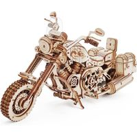 Maquette Bois Puzzle Bois 3D Engrenages Mécaniques Moto Cruiser Adulte Construction Adulte, Cruiser Motorcycle