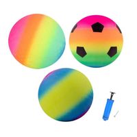 3 Pièces Ballons De Plage, Ballon Piscine, Balles Arc-en-Ciel PVC, Plage Gonflable Balle Rebondissantes,Ballon Mousse,Ballon(8 inch)