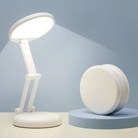 Lampe de Bureau Lampe LED Portable Pliable, Lampe sans Fil, Lampe LED Rechargeable, Lampe Bureau 8 Luminosité Graduable