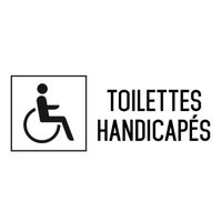 toilettes handicapés - Autocollant Vinyl Waterproof - L.200 x H.100 mm
