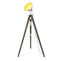 Lampe Trépied Projecteur Mac-Andrews en bois naturel de pin FACTORY - Crème