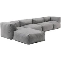 Canapé d'angle modulable 5 places gris