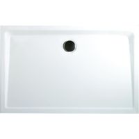 Receveur de douche rectangulaire 120x80 cm, bac à douche extra plat, acrylique blanc, à poser ou à encastrer, Schulte