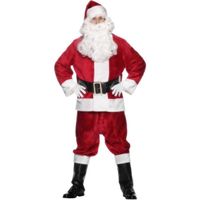 Déguisement Père Noël peluche - SMIFFY'S - Taille Unique - Rouge - Enfant - Intérieur