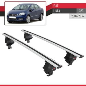 Barres De Toit Menabo Pour Fiat Grande Punto 2005-2012 5 Portes | Noir | Aérodynamiques, Anti-vol | Pour Porte-vélos, Coffre