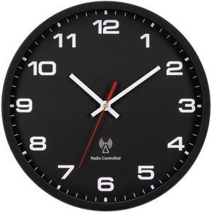 Horloge Murale Atlanta 4496/0 – Radio-pilotée – 25 Cm – Blanc – Métal – Neuf