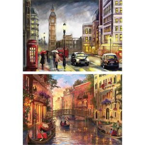 PUZZLE Lot de 2 puzzles de 500 pièces - Venise ET Londres