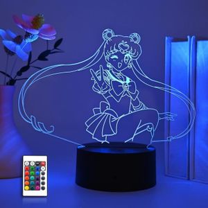 VEILLEUSE BÉBÉ Anime Figurine Lampe Sailor Moon Led Lumière Pour 