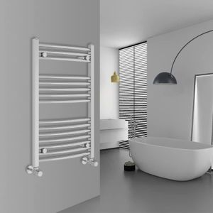 SÈCHE-SERVIETTE ÉLECT Sèche-serviettes moderne pour salle de bain et cuisine Chromé 800 x 500.[Z1708]