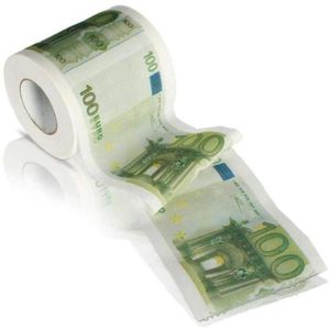PAPIER CADEAU PAPIER TOILETTE 100 Euro Motif Tissue Caract&egrav