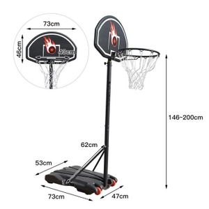 PANIER DE BASKET-BALL YYiXing®Panier de basket sur pied avec socle/base 
