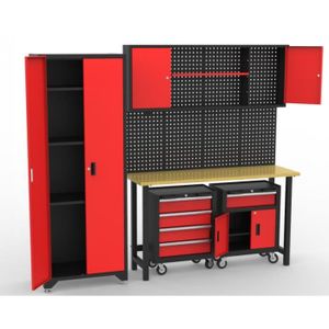 Aménagement d'atelier ou garage - 1 meuble bas double, 1 armoire