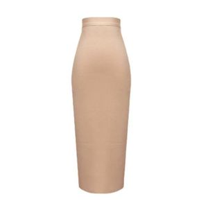 JUPE Jupe Crayon au Genou à Taille Haute Élasticité Droite Jupe pour Femmes - Beige fenglei