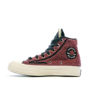 BASKET Baskets Femme Converse French Binding - Violet - Textile - Chaussure montante - Lacets