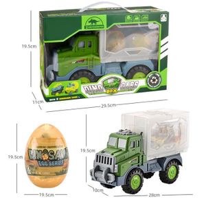 VEHICULE RADIOCOMMANDE Jouets camion transporteur de dinosaures, jouets dinosaures pour enfants, jouets camion voiture pour enfants de 3 à 7 ans