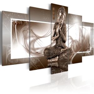 DECLINA Tableau Zen, impression sur toile, décoration murale zen, tableau  décoratif carré, photo sur toile 25x25 cm : : Cuisine et Maison