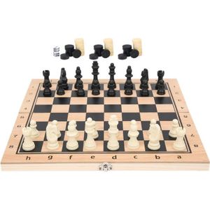 JEU SOCIÉTÉ - PLATEAU FHE 3-en-1 Jeu d'échecs professionnel M 29 x 29cm