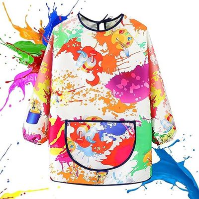 Tablier De Peinture Enfant – Blouse Imperméable Manches Longues – 6-12 Ans – Réglable – Poche Pratique – Cuisine, Peinture, Jardinage