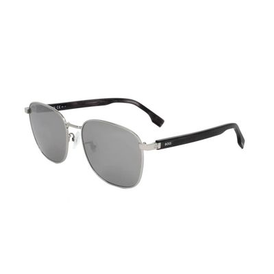 Lunettes De Soleil Hugo Boss BOSS 1322/S 124 - Monture Noir Mat, Verres Argentés 55/18/145 (Homme) - Neuf Avec étiquettes