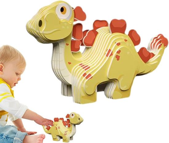 LAMEK 24Pcs Bricolage Dinosaures Enfant Artisanat Dinosaures Avec Autocollant Mousse Décoration